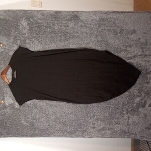 Universal Standard Geneva Dress Black Crew Neck Short Sleeve Womens Small 14/16